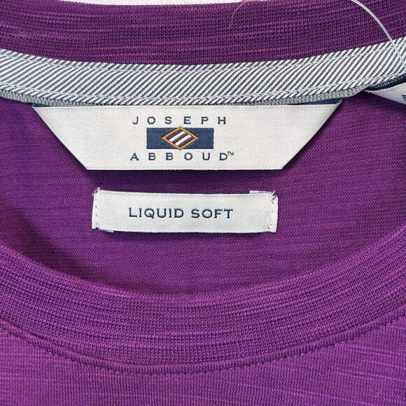 Joseph Abboud Purple Liquid Soft T-shirt Size L lightweight short sleeve casual - Picture 2 of 13